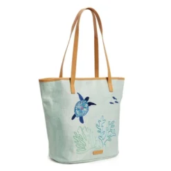 Vera Bradley Straw Bucket Tote Bag