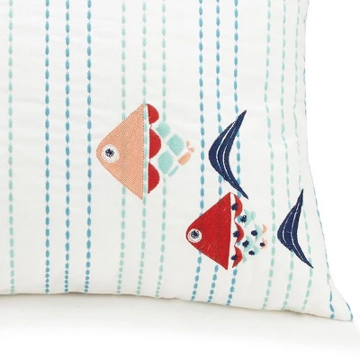 16" X 16" Vera Bradley Go Fish Square Throw Pillow 4 16" X 16" Vera Bradley Go Fish Square Throw Pillow - Image 2