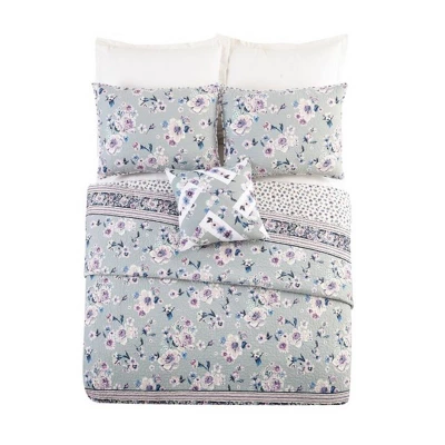 18" X 18" Park Stripes Embroidered And Pieced Square Throw Pillow Gray - Vera Bradley 4 18" X 18" Park Stripes Embroidered And Pieced Square Throw Pillow Gray - Vera Bradley - Image 2