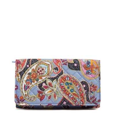 Vera Bradley Women's Cotton RFID Trifold Clutch Wallet 14 Vera Bradley Women's Cotton RFID Trifold Clutch Wallet - Image 12