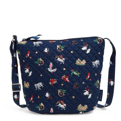 Vera Bradley Women's Cotton Bucket Crossbody Bag 6 Vera Bradley Women's Cotton Bucket Crossbody Bag - Image 5