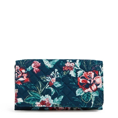 Vera Bradley Women's Cotton RFID Trifold Clutch Wallet 11 Vera Bradley Women's Cotton RFID Trifold Clutch Wallet - Image 9