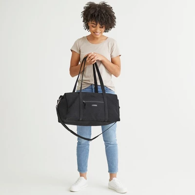 Vera Bradley Women's Microfiber Medium Travel Duffel Bag 8 Vera Bradley Women's Microfiber Medium Travel Duffel Bag - Image 6