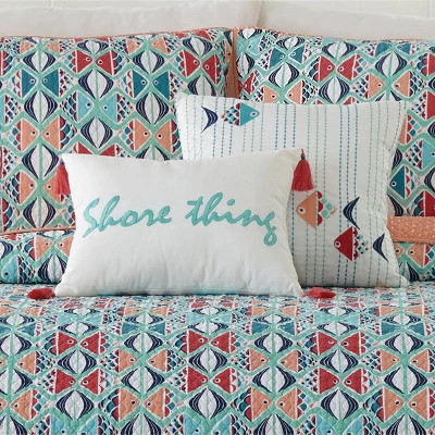 12"x16" Go Fish Decorative Throw Pillow - Vera Bradley 5 12"x16" Go Fish Decorative Throw Pillow - Vera Bradley - Image 3